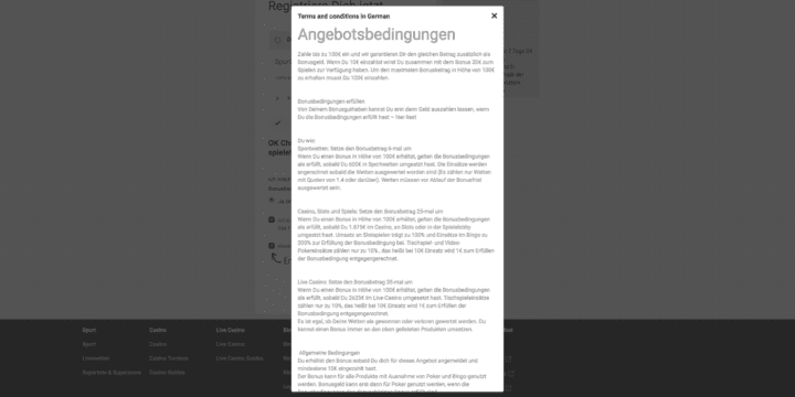 Unibet Bonus Bedingungen