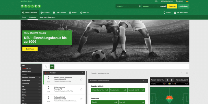 Unibet Live Wetten