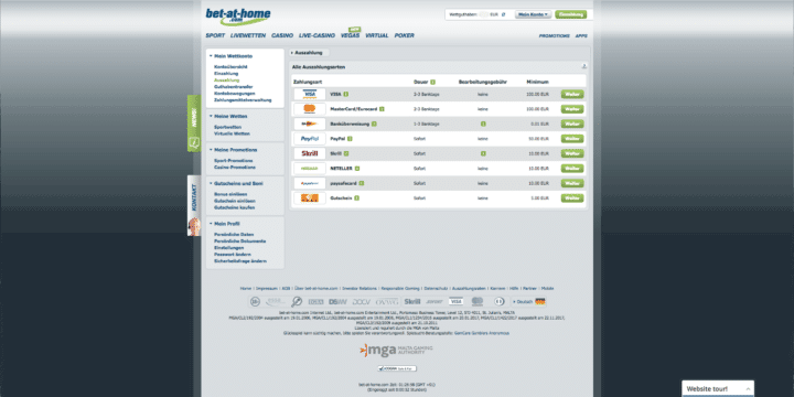 Bet at Home Auszahlungen Bet at Home Auszahlungen