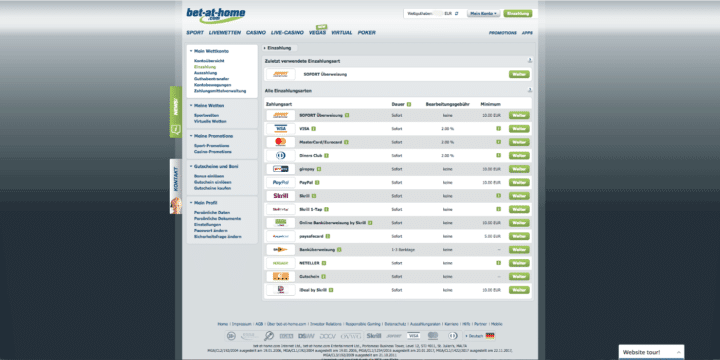 Bet at Home Einzahlungen Bet at Home Einzahlungen
