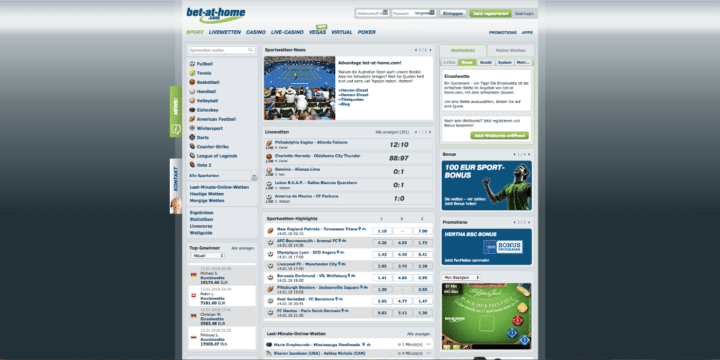 Bet at Home Sportwetten Bet at Home Sportwetten