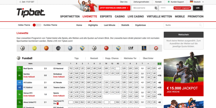Tipbet Live Wetten Tipbet Live Wetten