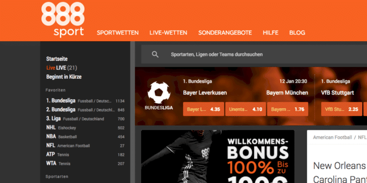 888Sport Wettangebot 888Sport Wettangebot