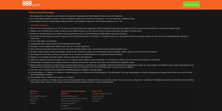 888Sport Bonusbedingungen 888Sport Bonusbedingungen