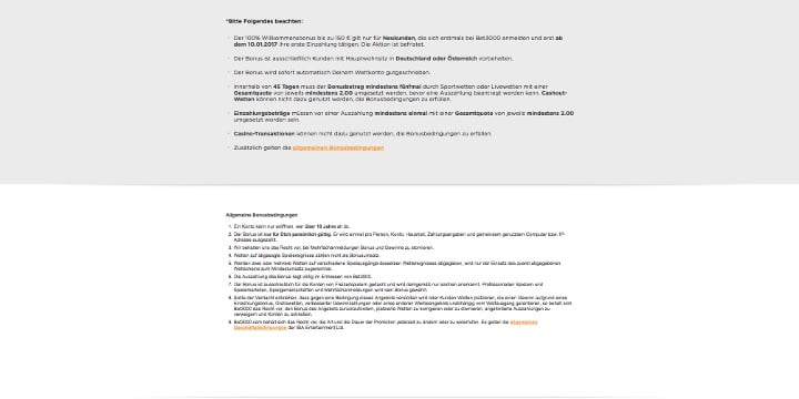 Bonusbedingungen Bet3000 Bonusbedingungen Bet3000