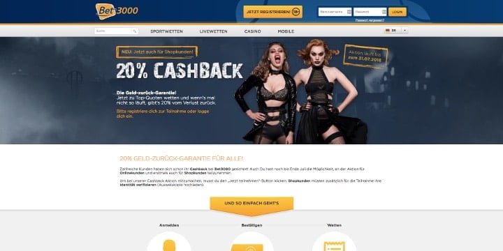 Cash Back Aktion Bet3000 Cash Back Aktion Bet3000