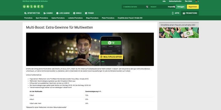 Unibet - Der Multi-Boost Unibet - Der Multi-Boost